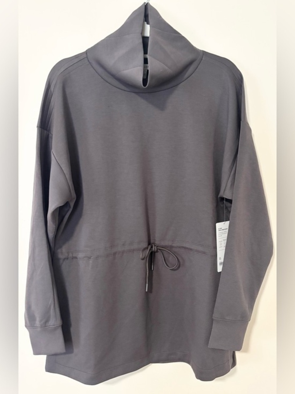 Athleta Allure‎ Cinch Mock Neck Sweatshirt in Gray - Picture 3 of 9